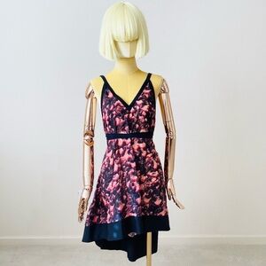 Proenza Scouler Watermelon Pink Plunge V Neck Mini Dress SZ XS/S